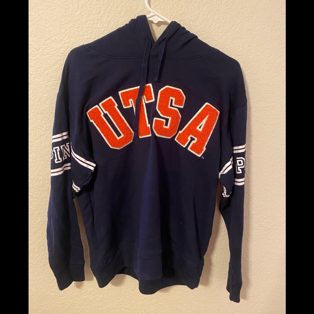 PINK VICTORIA’S SECRET Sweatshirt Navy UTSA XS